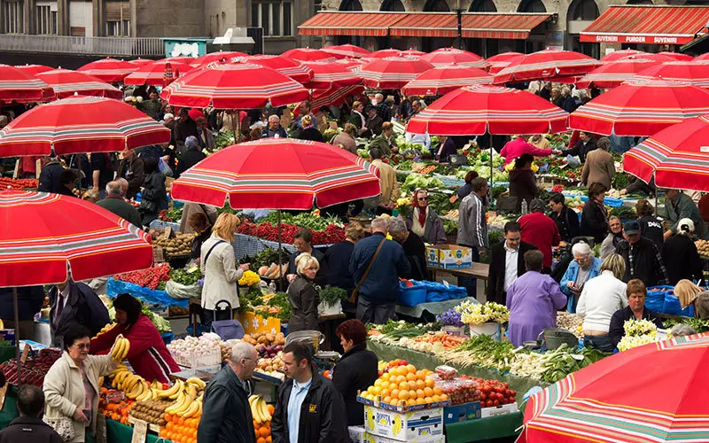 Dolac Market in Zagreb, Croatia